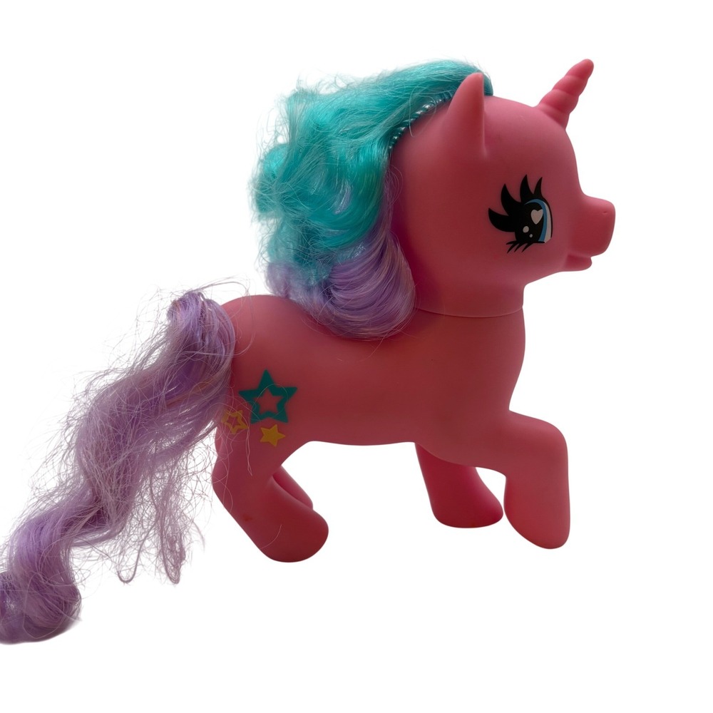 Gi-Go Wonder Pony Land Pink Unicorn Purple Aqua Hair Shooting Stars Figure